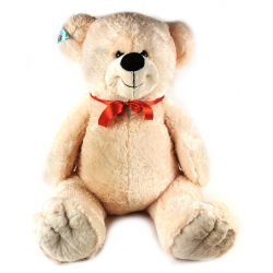 B289 MASKOTKA PLUSZOWY MIŚ Z KOKARDKĄ 100CM