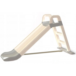 ZJEŻDŻALNIA ŚLIZG Z DRABINKĄ 147CM BEŻOWO-SZARA