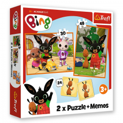 93332 TREFL PUZZLE BINGL 2W1 + GRA MEMOS