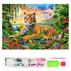 072825 HAFT DIAMENTOWY MOZAIKA 5D TYGRYS