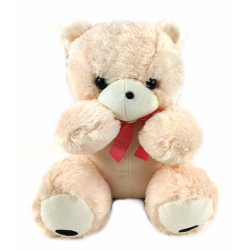 B716 MASKOTKA PLUSZOWY MIŚ JAŚ Z KOKARDKĄ 43CM