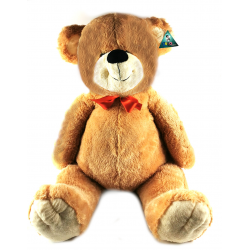 B289 MASKOTKA PLUSZOWY MIŚ Z KOKARDKĄ 100CM