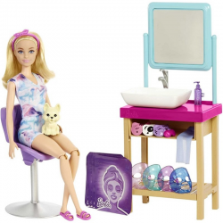 HCM82 LALKA BARBIE DOMOWE SPA MASECZKA