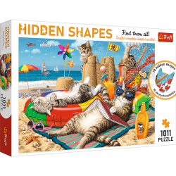 10674 TREFL PUZZLE HIDDEN SHAPES KOCIE WAKACJE 1000 EL