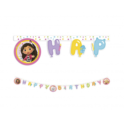 957615 GIRLANDA URODZINOWA BANER KOCI DOMEK GABI
