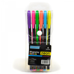 24166 DŁUGOPISY ŻELOWE 6 KOL NEONOWE SCHEMAT