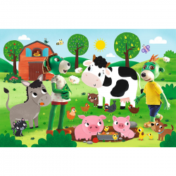 14361 TREFL PUZZLE TREFLIKI NA FARMIE MAXI 24 EL