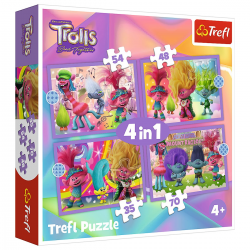 34622 TREFL PUZZLE PRZYGODY TROLLI 4W1