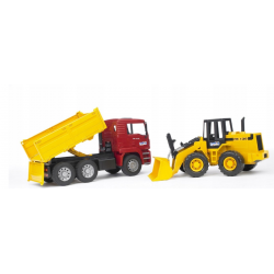 02752 BRUDER WYWROTKA CIĘŻARÓWKA MAN + ŁADOWARKA