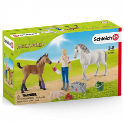 42486 SCHLEICH ODWIEDZINY WETERYNARZA KLACZ I ŹREBIĘ