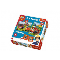 90791 TREFL PUZZLE STRAŻAK SAM 2W1 + MEMOS