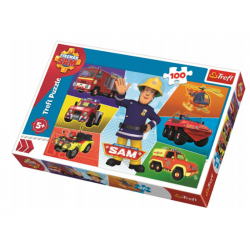 16354 TREFL PUZZLE STRAŻAK SAM POJAZDY 100 EL
