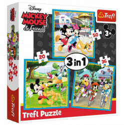 34846 TREFL PUZZLE MYSZKA MIKI I PRZYJACIELE 3W1