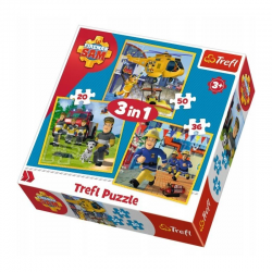 34844 TREFL PUZZLE STRAŻAK SAM 3W1