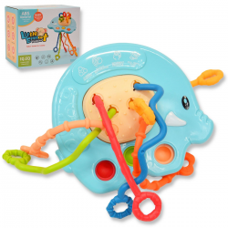 433939 ZABAWKA SENSORYCZNA SŁONIK GRYZAK GRZECHOTKA MONTESSORI