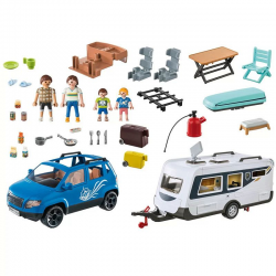 71423 PLAYMOBIL SAMOCHÓD Z PRZYCZEPĄ KEMPINGOWĄ