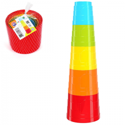 605378 KUBECZKOWA PIRAMIDKA WIEŻA KLOCKI 5 EL
