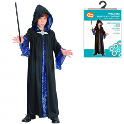 643210 PELERYNA KOSTIUM STRÓJ CZARODZIEJ ELEGANT 130/140CM