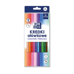 239490 KREDKI OŁÓWKOWE OXFORD 12 KOLORÓW