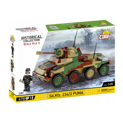 2287 COBI KLOCKI SD.KFZ.234/2 PUMA CZOŁG SAMOCHÓD OPANCERZONY