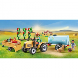 71442 PLAYMOBIL TRAKTOR Z PRZYCZEPĄ I ZBIORNIKIEM NA WODĘ