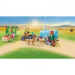 71442 PLAYMOBIL TRAKTOR Z PRZYCZEPĄ I ZBIORNIKIEM NA WODĘ