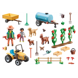 71442 PLAYMOBIL TRAKTOR Z PRZYCZEPĄ I ZBIORNIKIEM NA WODĘ