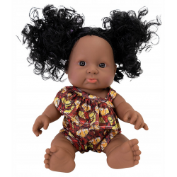 124377 LALKA BOBAS AFROAMERYKANKA RÓŻNE KOLORY 25CM