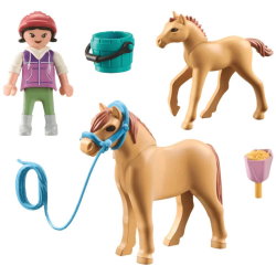 71498 PLAYMOBIL DZIECKO Z KUCYKIEM I ŹREBAKIEM HORSES OF WATERFALL