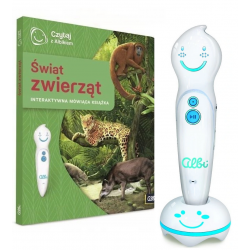 044709 CZYTAJ Z ALBIKIEM ALBIK ZESTAW ŚWIAT ZWIERZĄT + PIÓRO