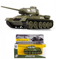 181021 CZOŁG WOJSKOWY METALOWY RUDY 102 T-34-85 MODEL 1:43