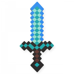 789631 MIECZ DIAMENTOWY PIXEL PIANKOWY MIĘKKI 45CM