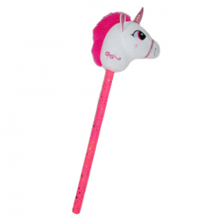 169044 PLUSZOWA GŁOWA KONIA KOŃ NA KIJU JEDNOROŻEC 2 KOLORY