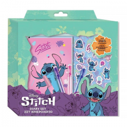 661464 PAMIĘTNIK Z CEKINAMI NA KŁÓDKĘ + DŁUGOPISY LILO & STITCH
