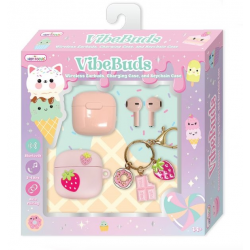 078106 HOT FOCUS SŁUCHAWKI BEZPRZEWODOWE+ETUI TRUSKAWKA