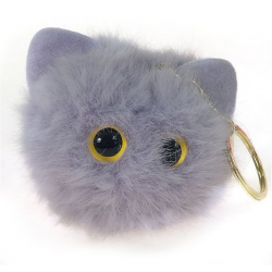 605800 BRELOK DO KLUCZY BRELOCZEK PLUSZOWY KOT KOTEK