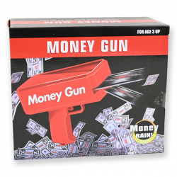523774 PISTOLET NA PIENIĄDZE WYRZUTNIA BANKNOTÓW MONEY GUN