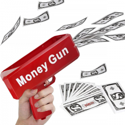523774 PISTOLET NA PIENIĄDZE WYRZUTNIA BANKNOTÓW MONEY GUN
