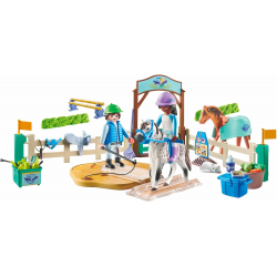 71637 PLAYMOBIL WATERFALL NOWOCZESNA SZKOŁA JEŹDZIECKA ARENA