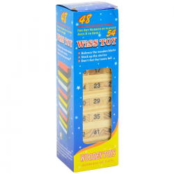 472966 GRA DREWNIANA CHWIEJĄCA MINI WIEŻA KLOCKI 54 EL