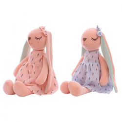 472485 PLUSZOWY KRÓLICZEK MASKOTKA KRÓLIK W SUKIENCE 2 KOLORY