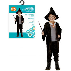 182613 KOSTIUM STRÓJ CZARODZIEJ MAG HALLOWEEN 120/130CM