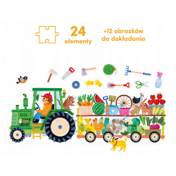 493211 CZUCZU MOTO PUZZLE TRAKTOR 24 EL + OBRAZKI