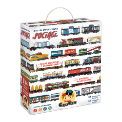 493259 CZUCZU PUZZLE DWUSTRONNE POCIĄGI 54 EL
