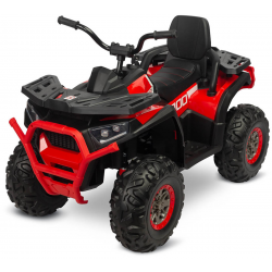 396927 TERRA POJAZD NA AKUMULATOR QUAD MOCNY NAPĘD 4X4 PILOT CZERWONY