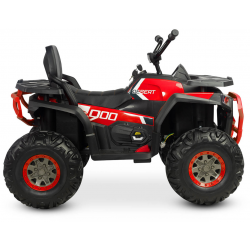396927 TERRA POJAZD NA AKUMULATOR QUAD MOCNY NAPĘD 4X4 PILOT CZERWONY