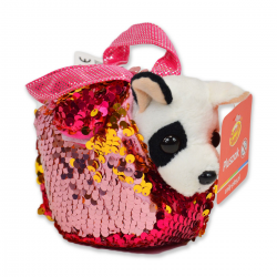 843854 SMILY PLAY PLUSZOWY PIES W CEKINOWEJ TOREBCE 13 CM