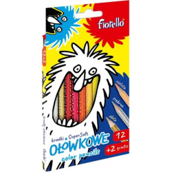 284336 KREDKI OŁÓWKOWE SUPER SOFT 12 KOLORÓW FIORELLO