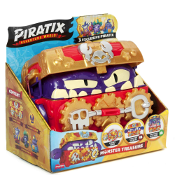 030394 PIRATIX MONSTER TREASURE POTWÓR SKRZYNIA + 3 FIGURKI