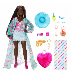 GRN27 LALKA BARBIE PLAŻOWA EXTRA FLY I ZWIERZĄTKO